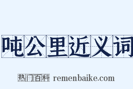 吨公里近义词是什么意思的图片